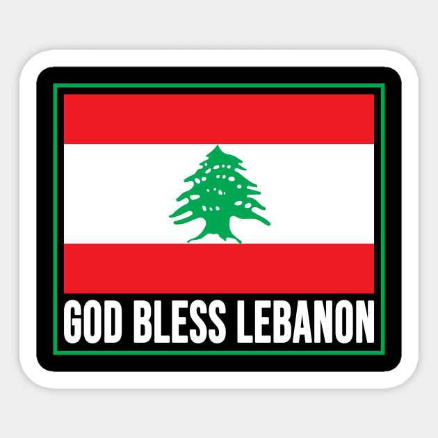 God Bless Lebanon, Lebanon Love, Lebanon Flag, Lebanon Sticker by Jakavonis